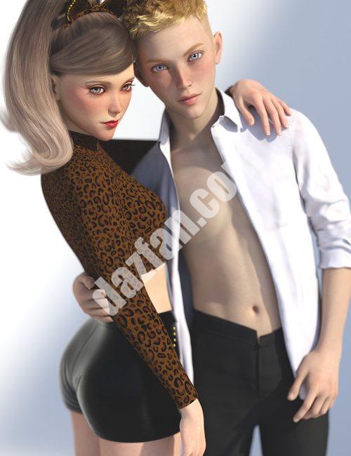 [daz合集] EM3D Kikii和Kash可爱的超级捆绑为创世纪9-DAZ爱好者