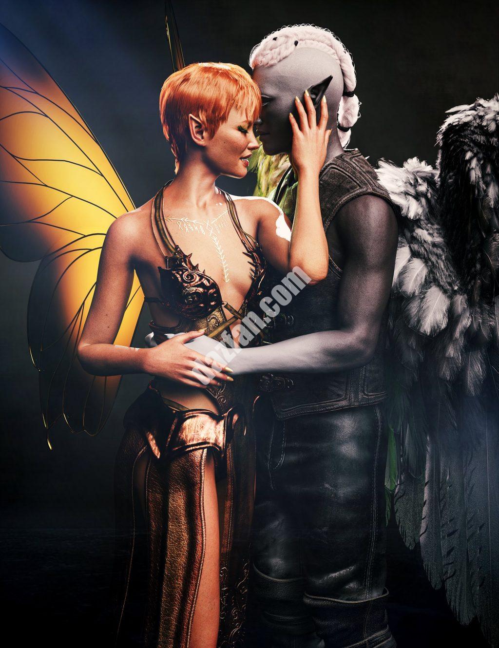 [daz角色] ES3D精灵：Tauriel和Thalius HD附加组件-DAZ爱好者