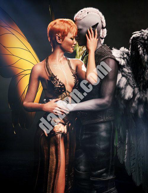 [daz角色] ES3D精灵：Tauriel和Thalius HD附加组件-DAZ爱好者