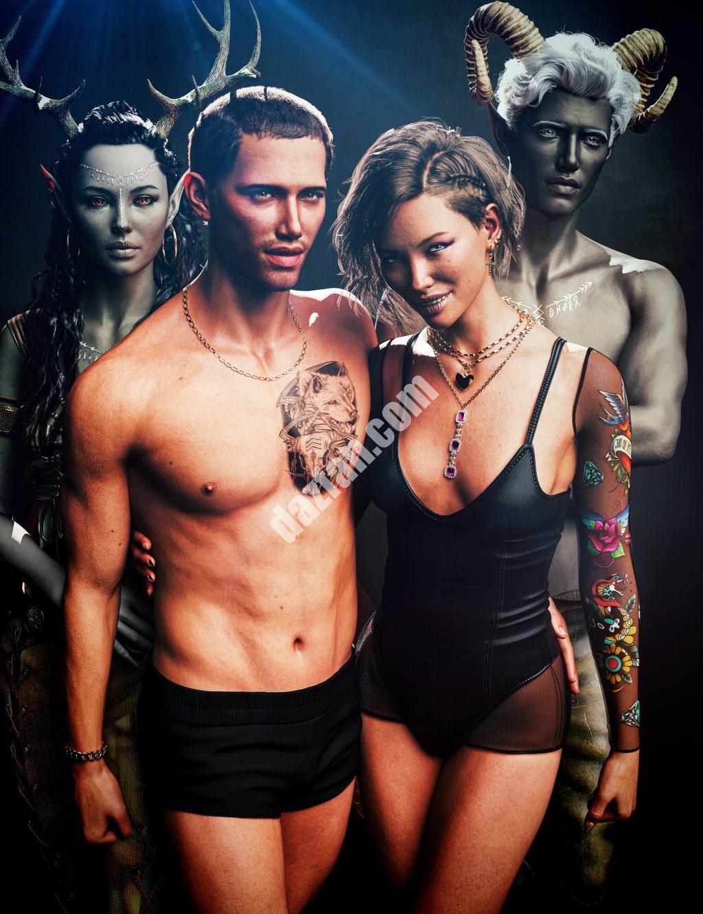 [daz合集] 创世纪9的ES3D Tauriel和Thalius超级束-DAZ爱好者