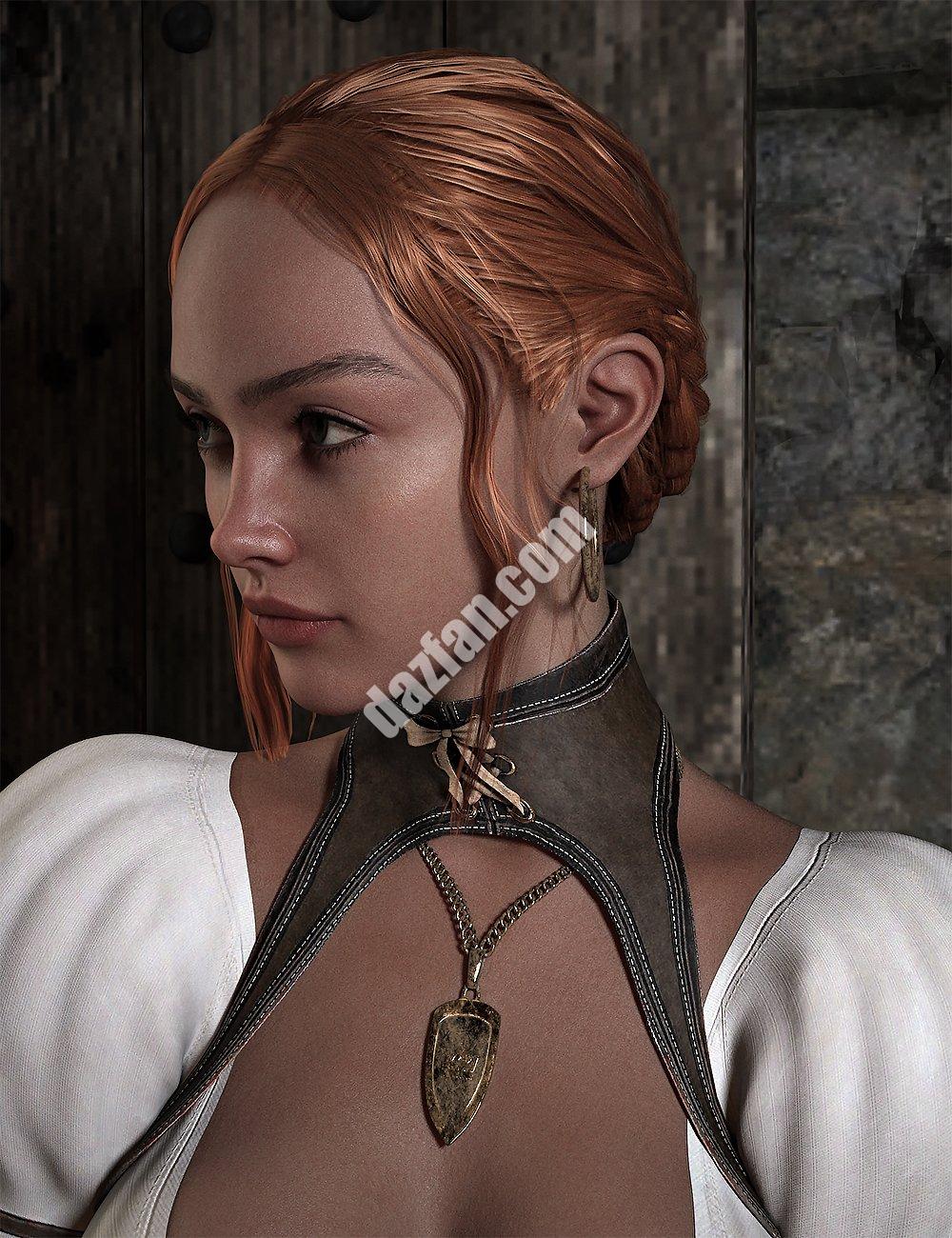 [daz发型] Eveline中世纪酒馆女仆头发为创世纪9，8.1和8女性-DAZ爱好者