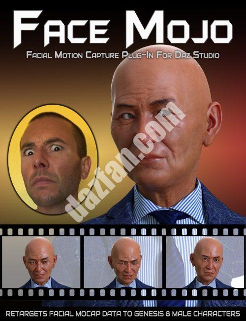 [daz姿势] 面部Mojo-面部MoCap为创世纪8雄性重新定位-DAZ爱好者