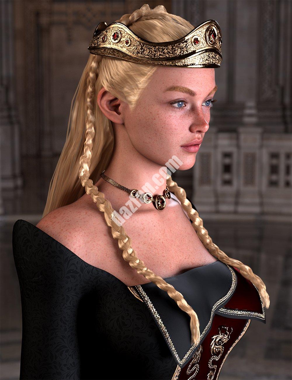 [daz发型] 梦幻女王头发为创世纪8 8.1和9女性-DAZ爱好者