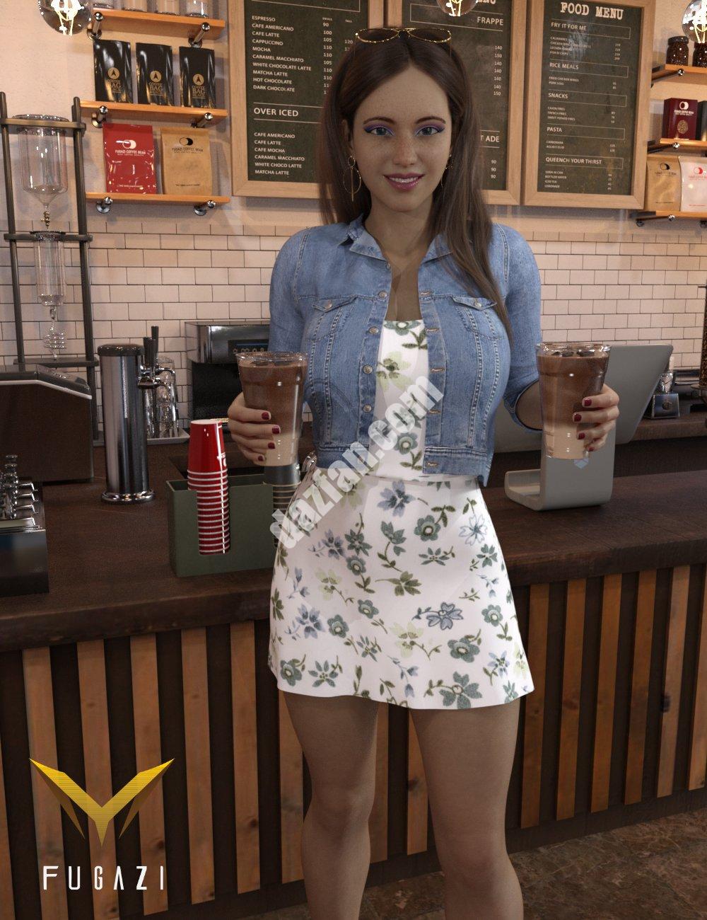 [daz姿势] FG Bistro为Genesis 8和8.1女性摆姿势-DAZ爱好者