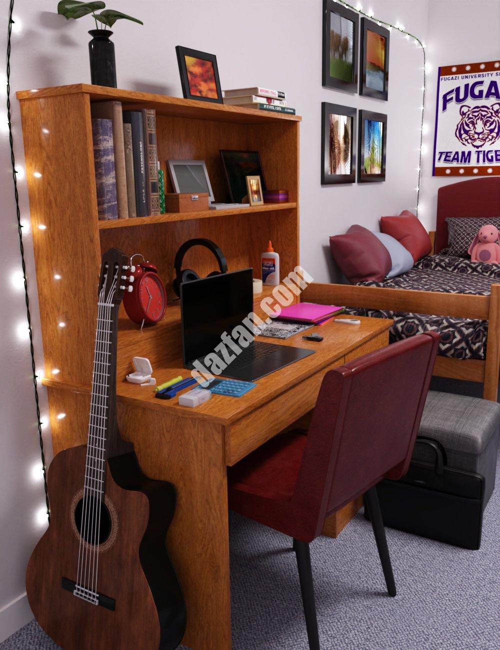 [daz道具] FG学院宿舍娱乐-DAZ爱好者