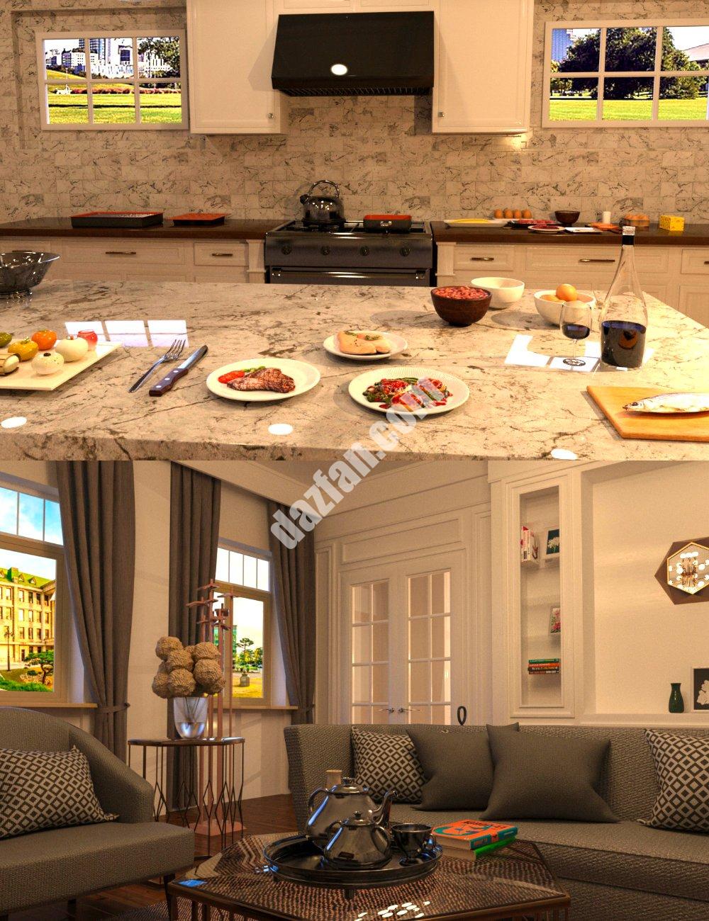 [daz场景] FG Fancy Living-DAZ爱好者