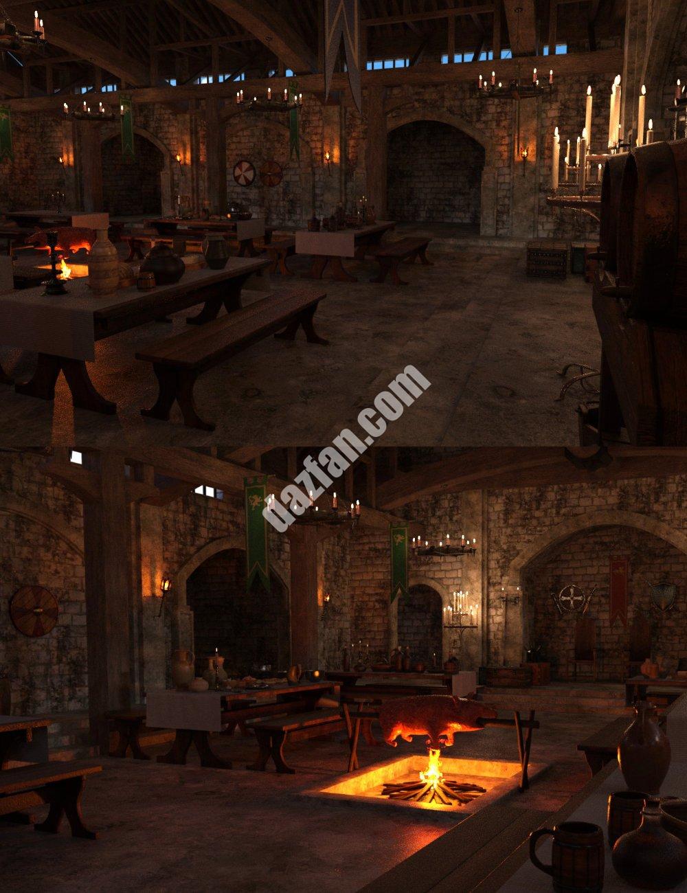 [daz场景] FG维京大厅-DAZ爱好者