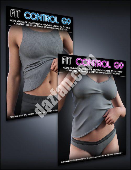 [daz合集] Genesis 9捆绑包的贴合度控制-DAZ爱好者