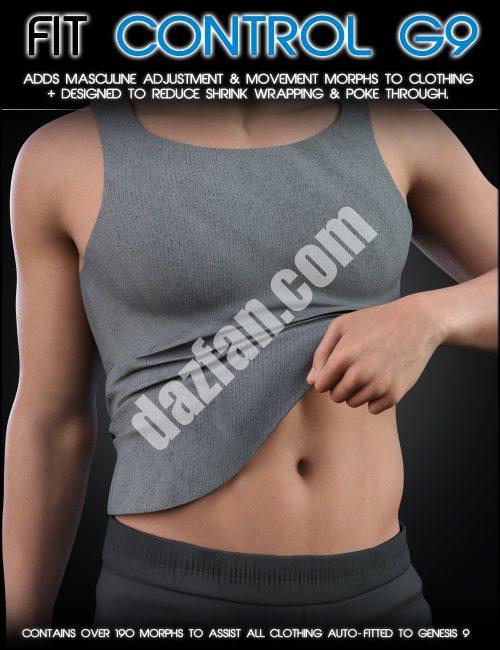 [daz插件] Genesis 9男性版的贴合度控制-DAZ爱好者