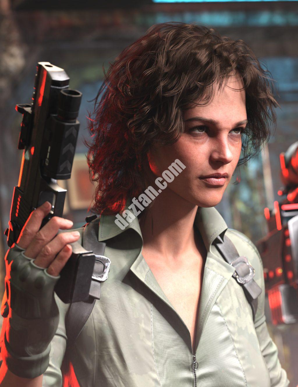 [daz发型] HS Chaerine卷发创世纪9和8-DAZ爱好者