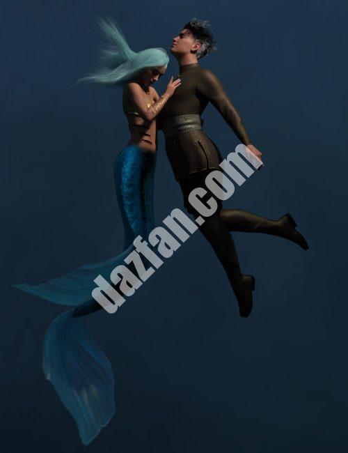 [daz姿势] Coral 8.1和Genesis 8.1雄性的泳道D和海洋分层姿势-DAZ爱好者