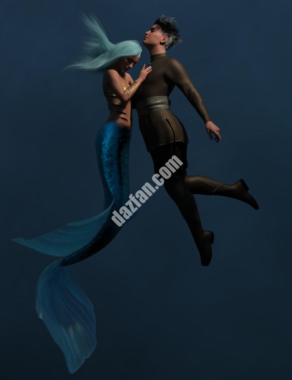 [daz姿势] Coral 8.1和Genesis 8.1雄性的泳道D和海洋分层姿势-DAZ爱好者