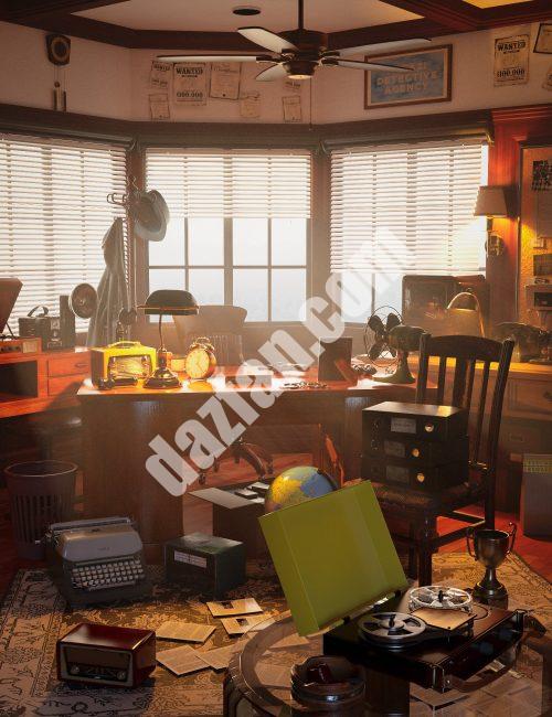 [daz场景] FG侦探室-DAZ爱好者