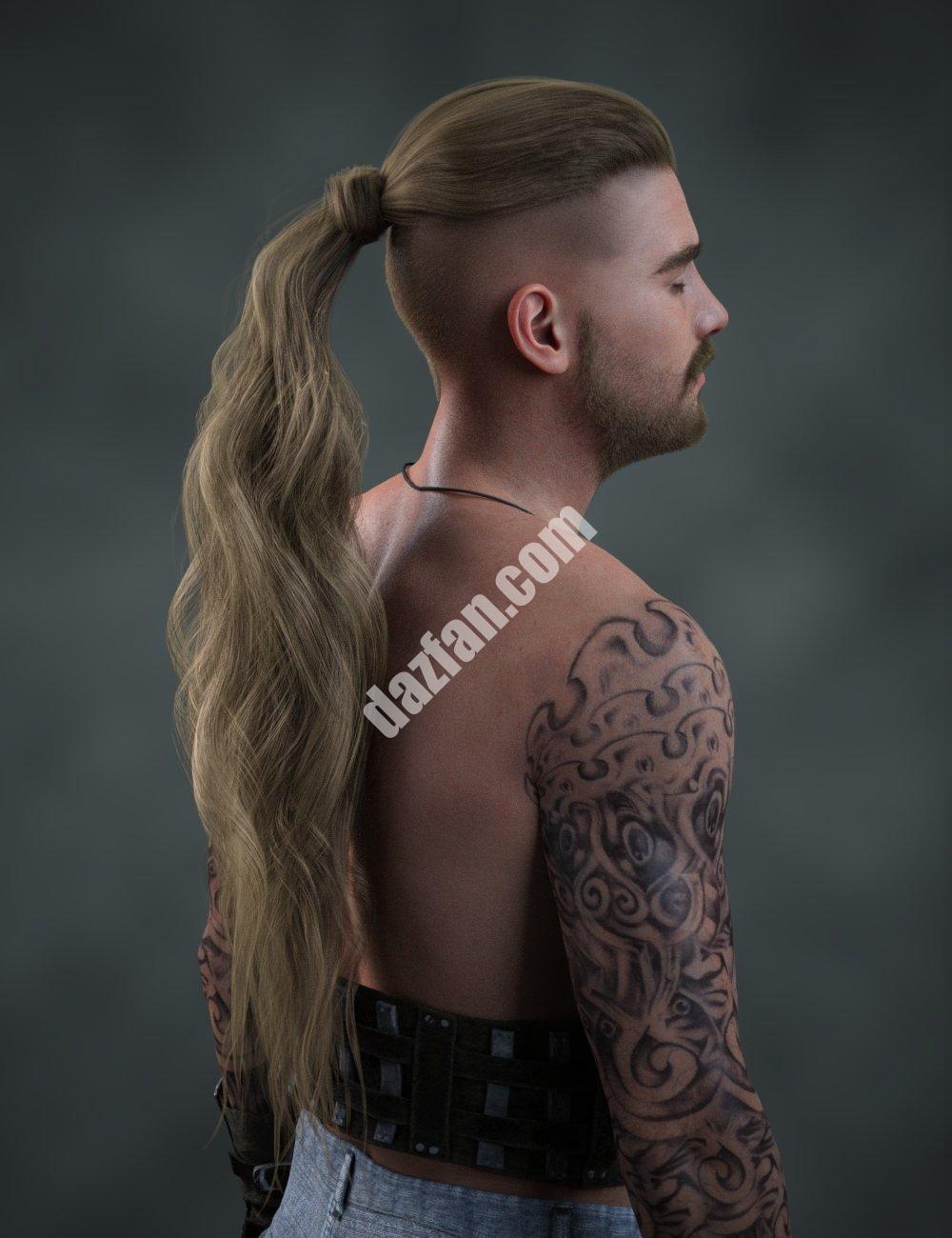 [daz发型] Garcia dForce创世纪8、8.1和9的长马尾辫套装-DAZ爱好者