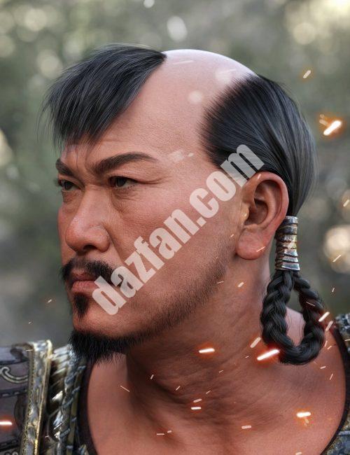 [daz发型] 创世纪9的成吉思汗头发-DAZ爱好者