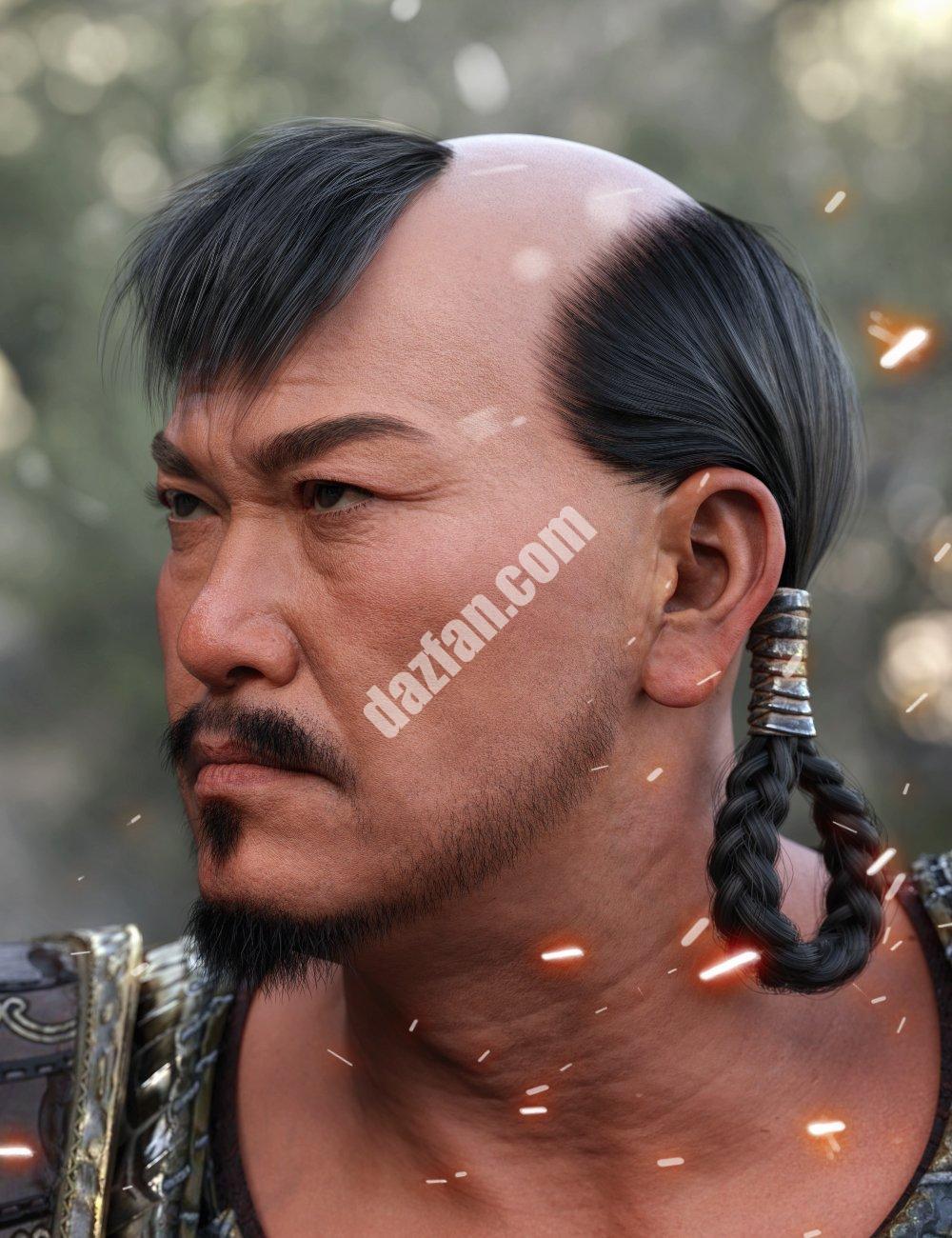 [daz发型] 创世纪9的成吉思汗头发-DAZ爱好者