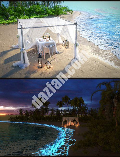 [daz场景] 光辉海滩-DAZ爱好者