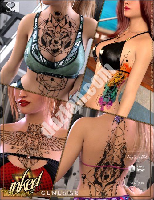 [daz服装] Inked Vol 31 Just Geometric for Genesis 8 Females-DAZ爱好者