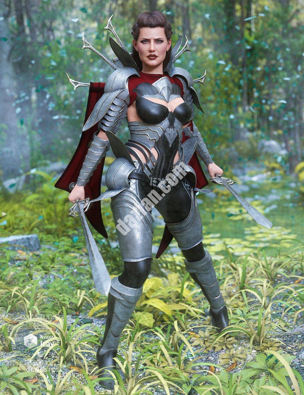 [daz服装] 创世纪8女钢铁战士-DAZ爱好者