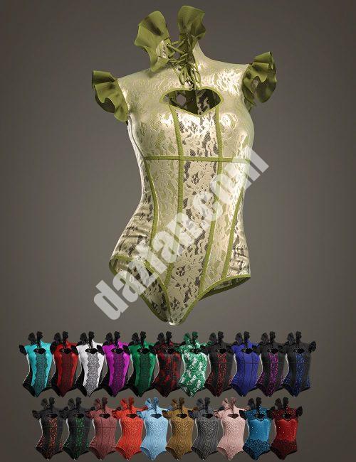 [daz服装] 创世纪8和8.1女性版的Diva Time紧身衣-DAZ爱好者