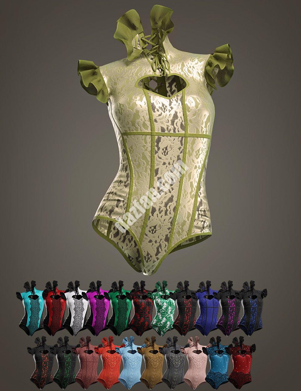 [daz服装] 创世纪8和8.1女性版的Diva Time紧身衣-DAZ爱好者