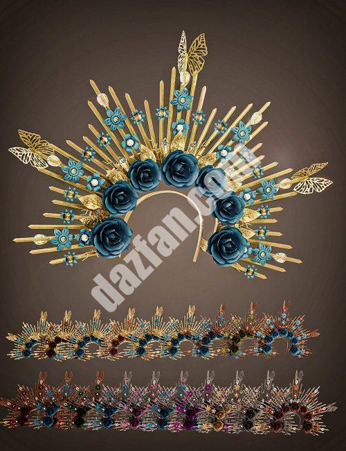 [daz服装] 创世纪8和8.1女性的Diva时间王冠-DAZ爱好者