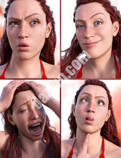 [daz姿势] 创世纪9的JW夸张表达-DAZ爱好者