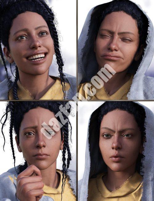 [daz姿势] JW卡门的幸存者表情9-DAZ爱好者