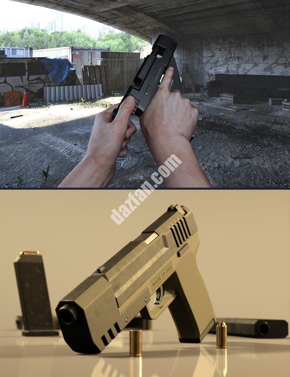 [daz插件] KACC G9R创世纪8手枪和姿势-DAZ爱好者
