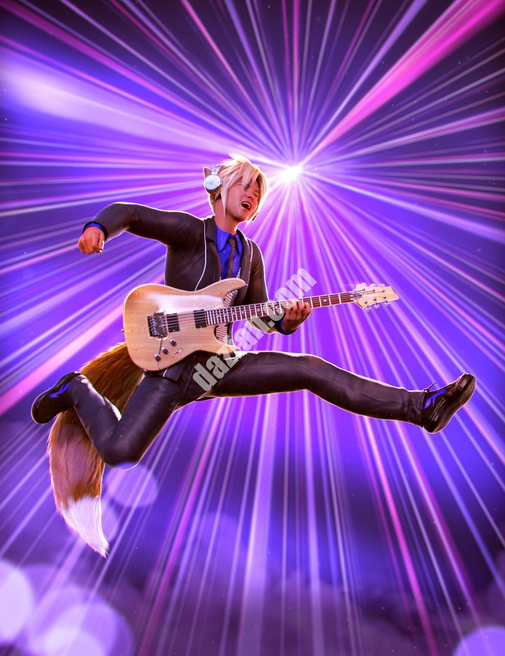 [daz姿势] Genesis 8.1 Male和Kota 8.1的吉他动画-DAZ爱好者