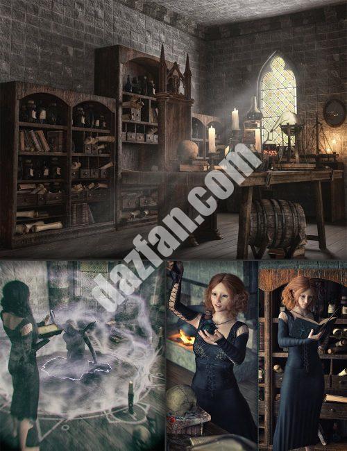 [daz合集] KuJ魔法巫师捆绑包-DAZ爱好者