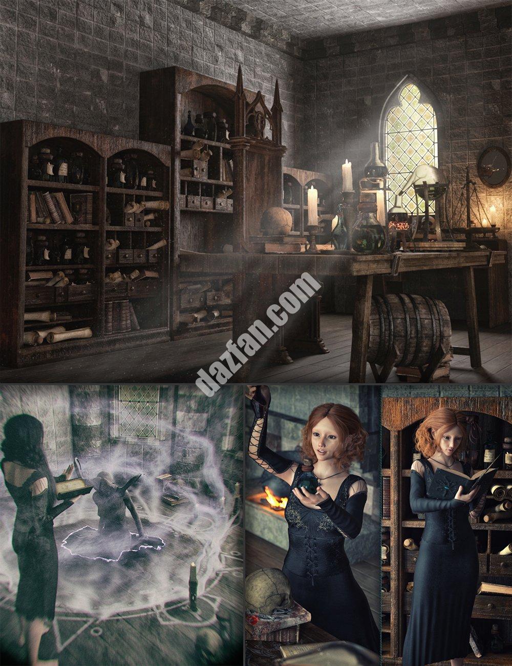 [daz合集] KuJ魔法巫师捆绑包-DAZ爱好者