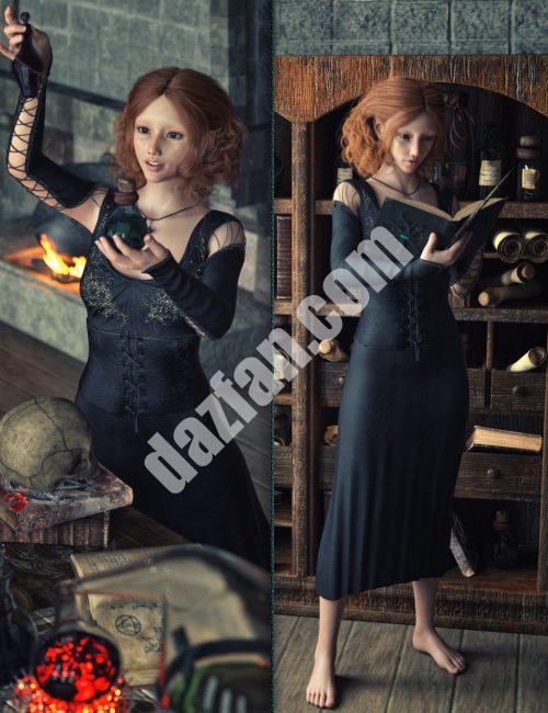 [daz姿势] KuJ巫师姿势和魔法道具-DAZ爱好者