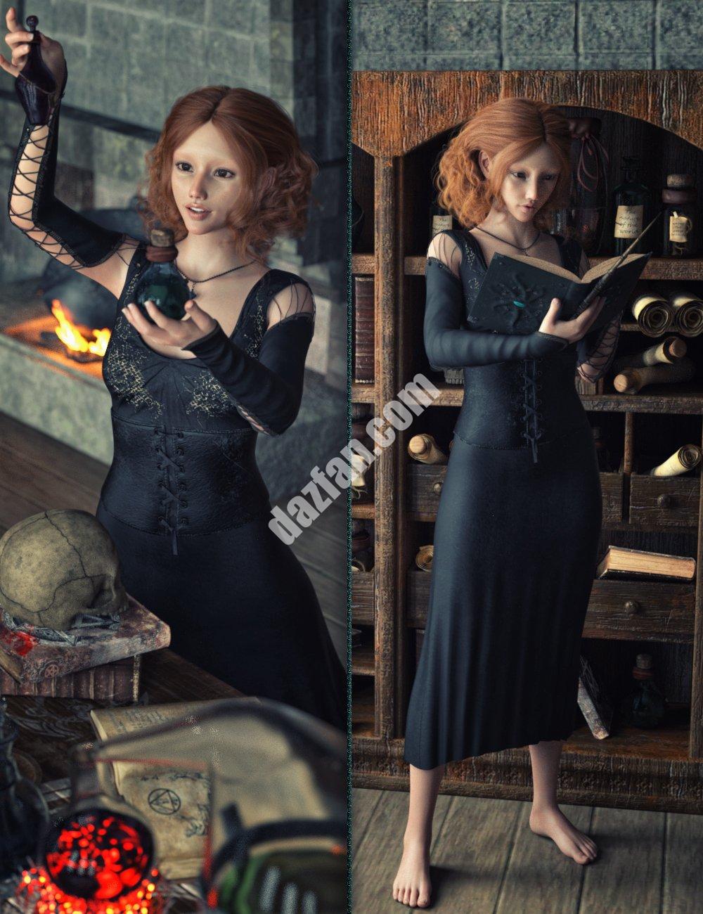 [daz姿势] KuJ巫师姿势和魔法道具-DAZ爱好者