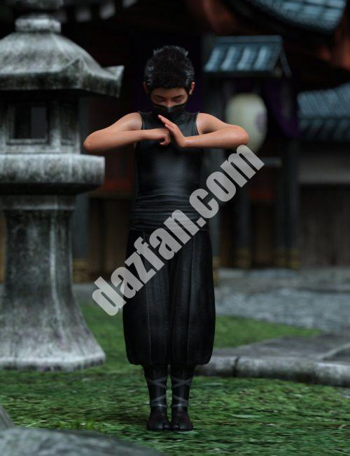 [daz姿势] Kayden HD 8.1的小忍者姿势-DAZ爱好者
