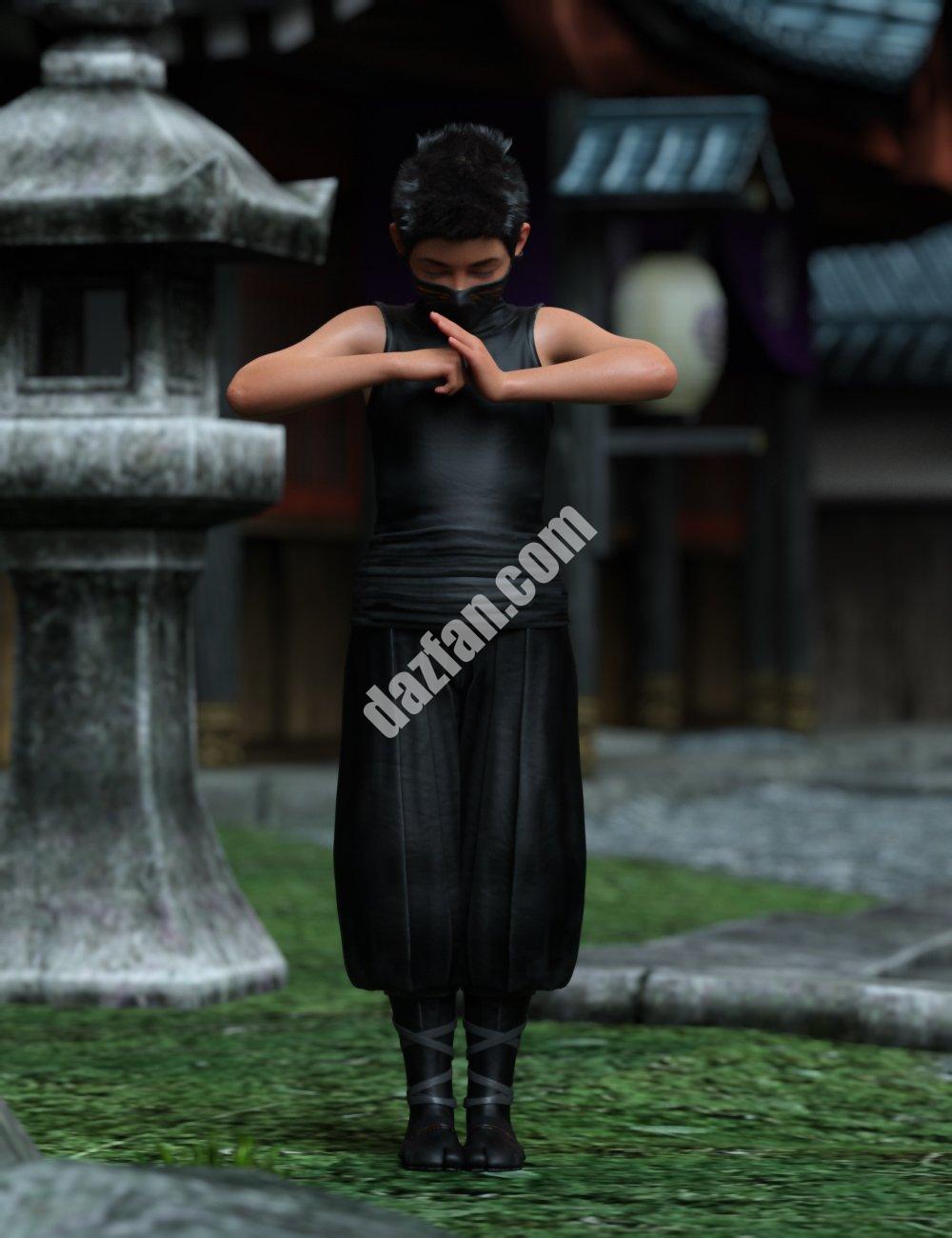 [daz姿势] Kayden HD 8.1的小忍者姿势-DAZ爱好者