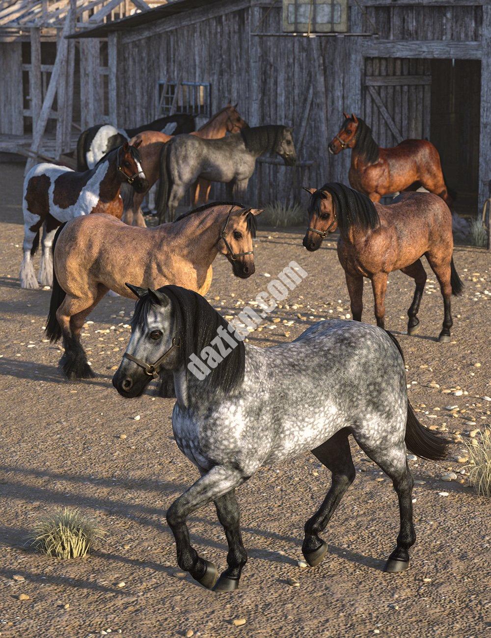 [daz角色] LoREZ Horse 2纹理-DAZ爱好者