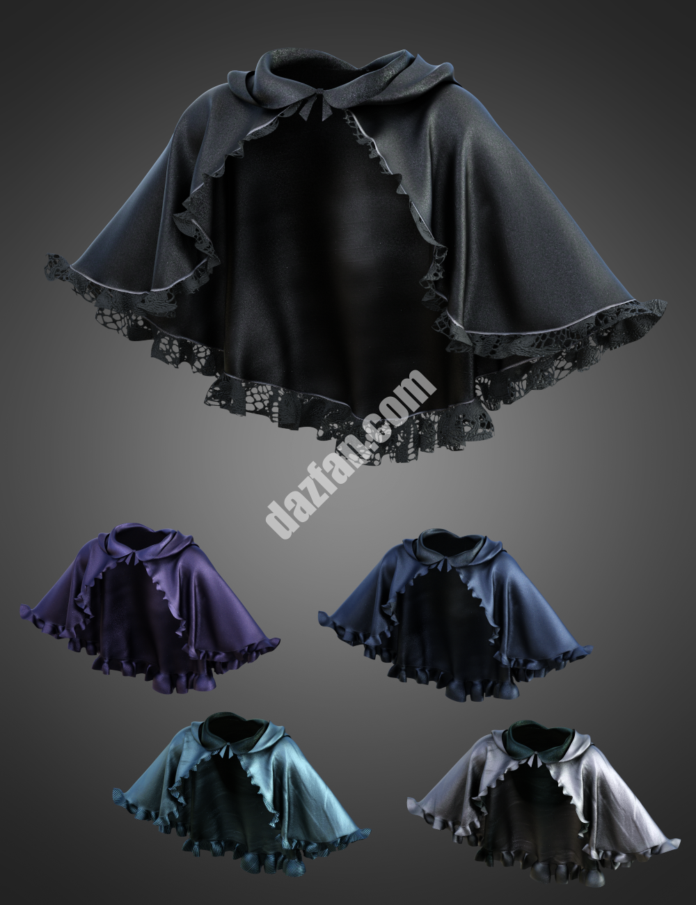 [daz服装] 创世纪8和8.1女性的CB露娜法术装备dForce斗篷-DAZ爱好者