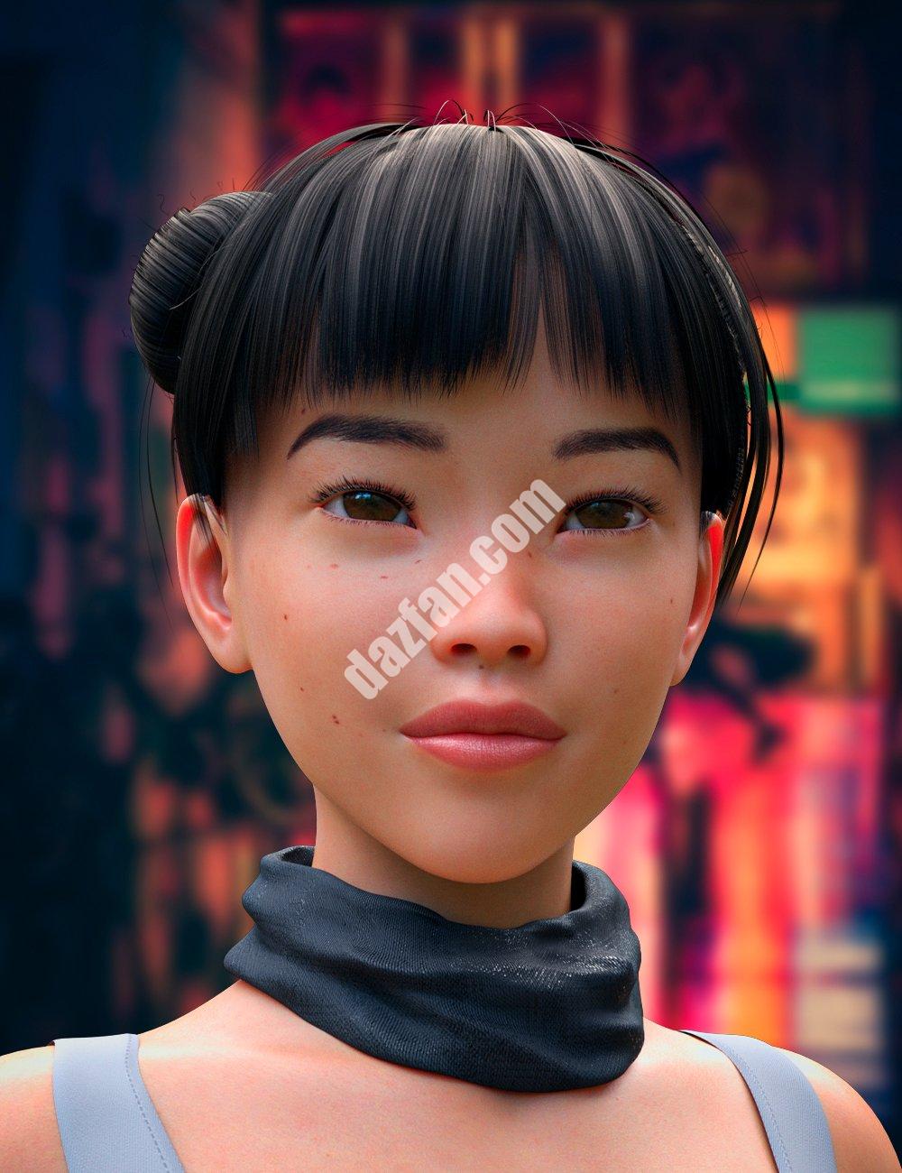 [daz发型] M3D Kira头发用于Genesis 8和8.1雌性-DAZ爱好者