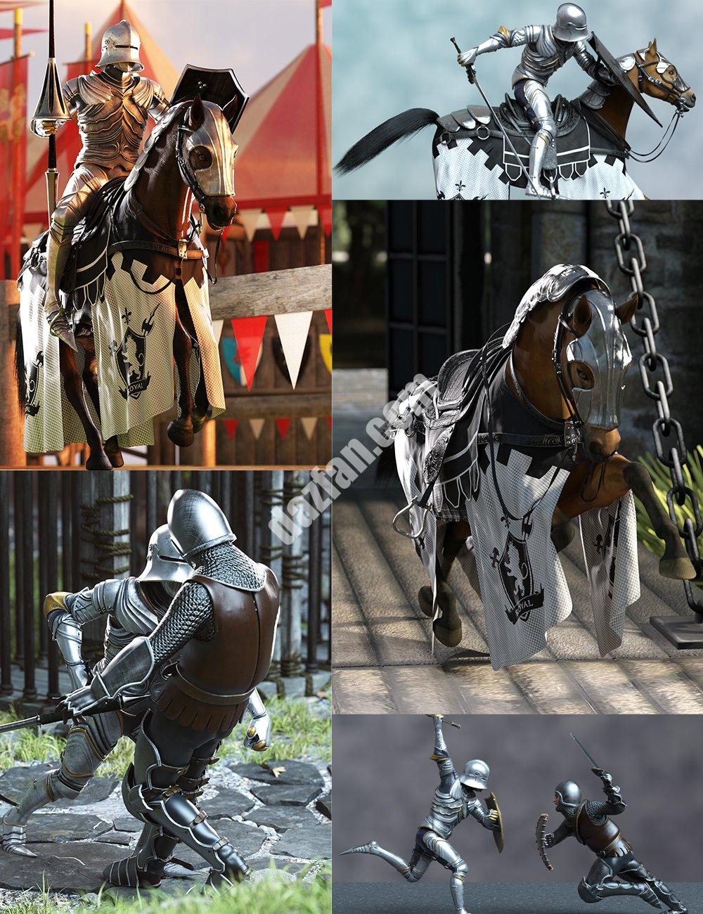 [daz合集] 中世纪趣味战斗姿势捆绑包-DAZ爱好者