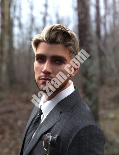 [daz发型] 蒙特利尔翻转头发创世纪8男性和创世纪9-DAZ爱好者