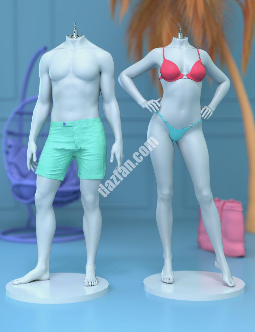 [daz姿势] 创世纪9、8和3的无运动人体模型姿势-DAZ爱好者