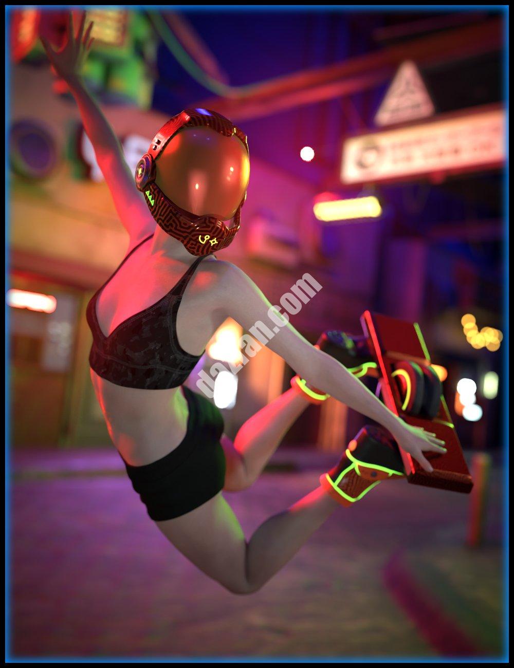 [daz道具] 创世纪9的ND CyberDream电子滑板-DAZ爱好者