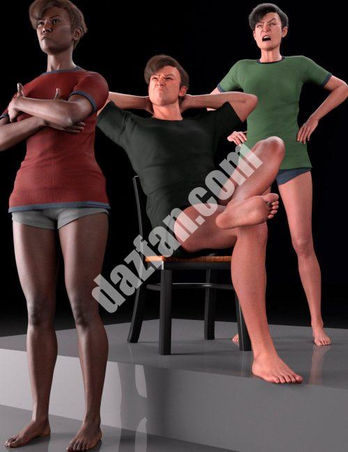 [daz姿势] 创世纪9的进攻性身体姿势-DAZ爱好者