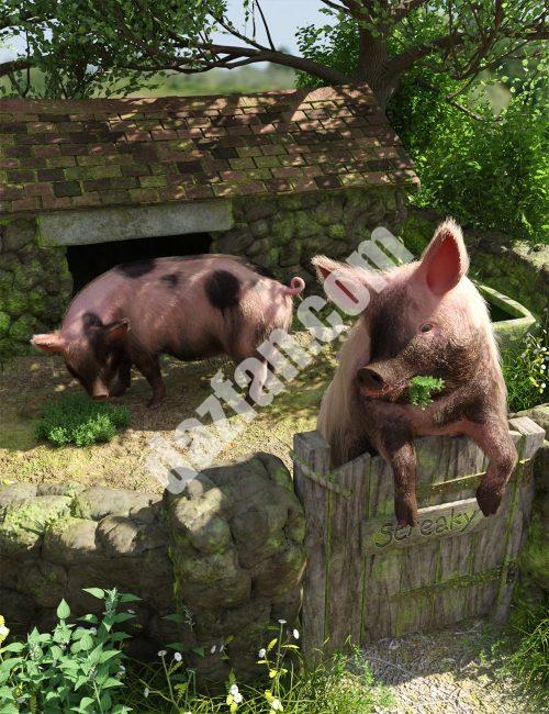 [daz场景] 猪圈-DAZ爱好者