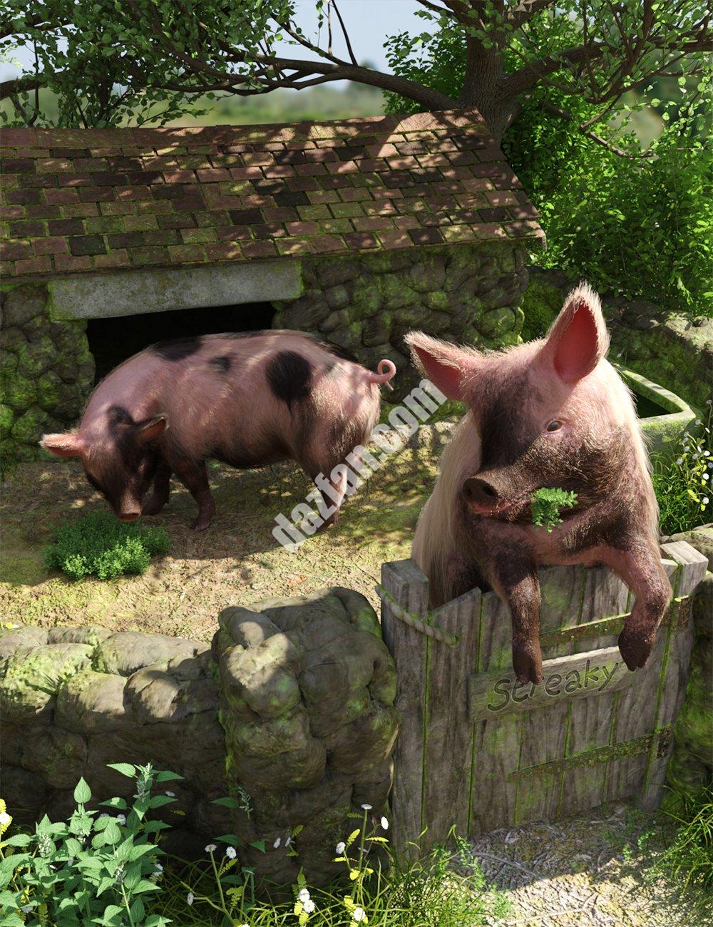[daz场景] 猪圈-DAZ爱好者