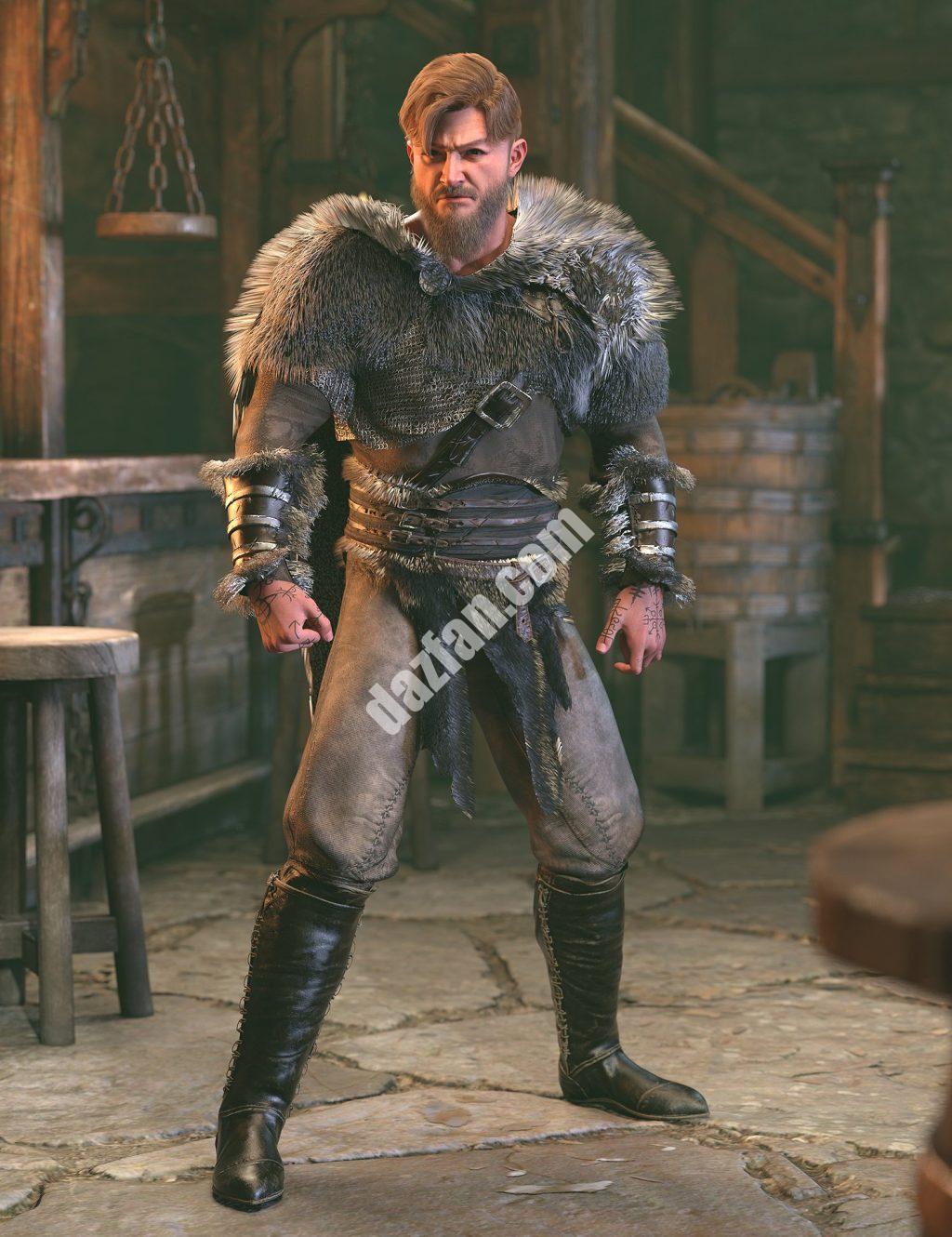 [daz服装] dForce Wolfskin维京人创世纪9装备-DAZ爱好者