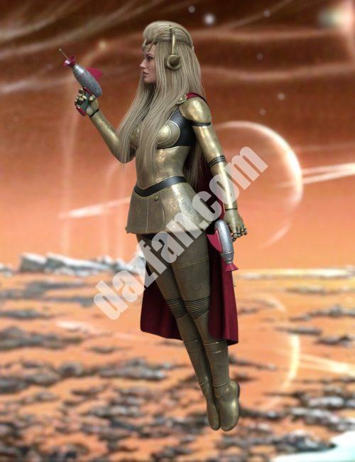 [daz姿势] Genesis 8和8.1女性复古科幻造型-DAZ爱好者