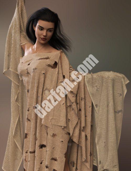 [daz服装] 撕裂粗麻布遮阳板-DAZ爱好者