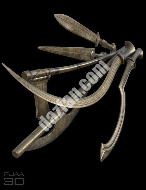 [daz道具] 创世纪8的埃及皇家武器-DAZ爱好者